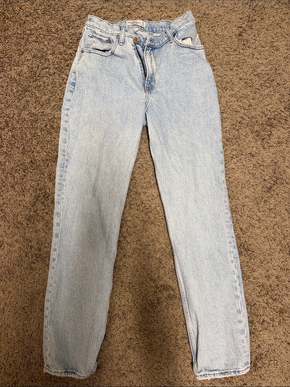 Abercrombie & Fitch Light Blue Straight-Leg Jeans
